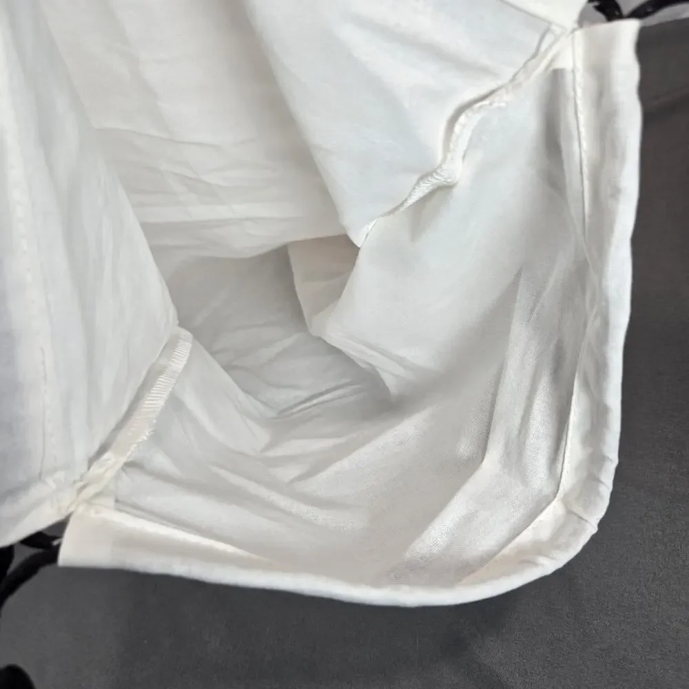 Victoria's Secret VS Logo Drawstring Dust Bag Cream White Cotton 16x12